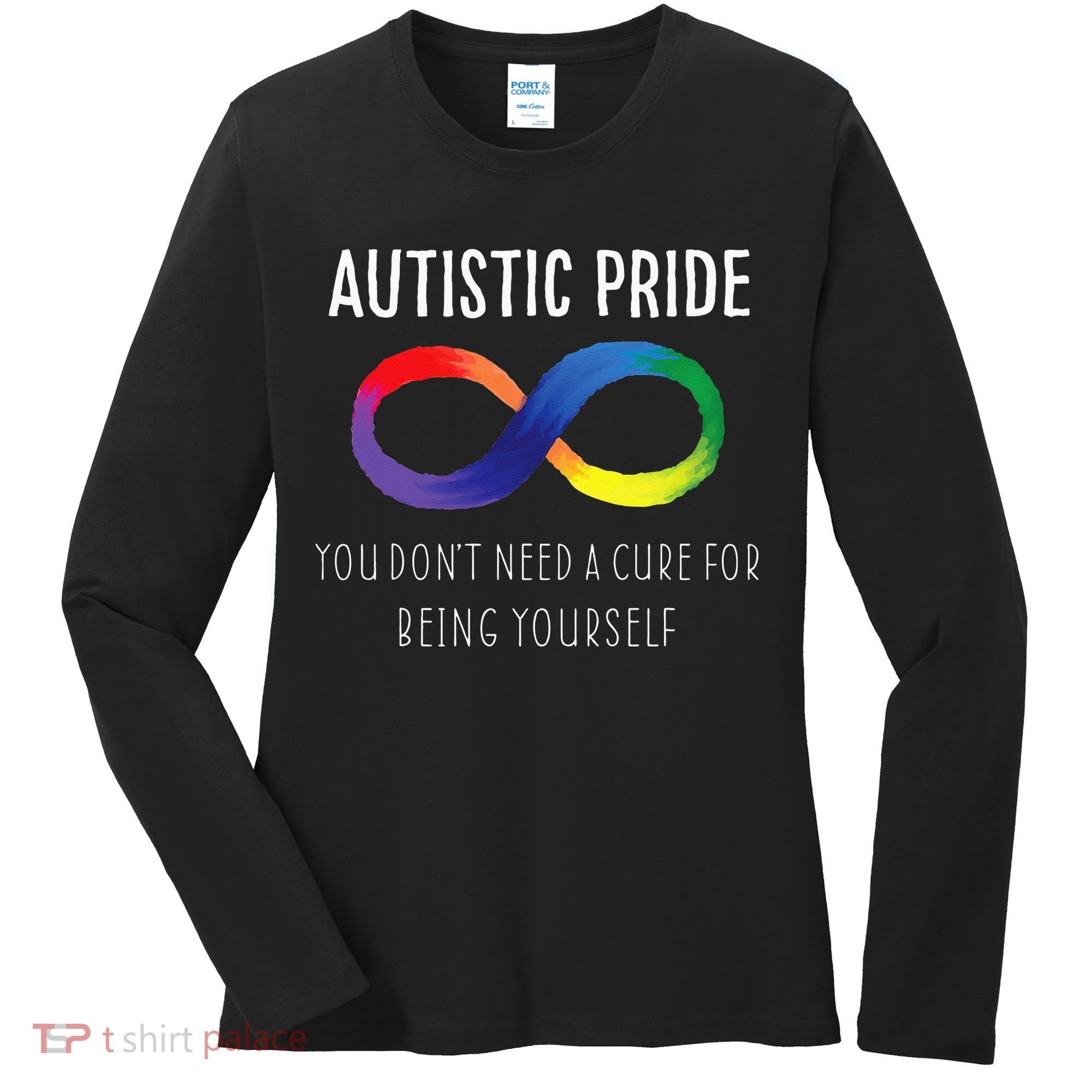 Autistic Pride Autism Awareness Acceptance Love Heart Puzzle Women's Long Sleeve Shirt