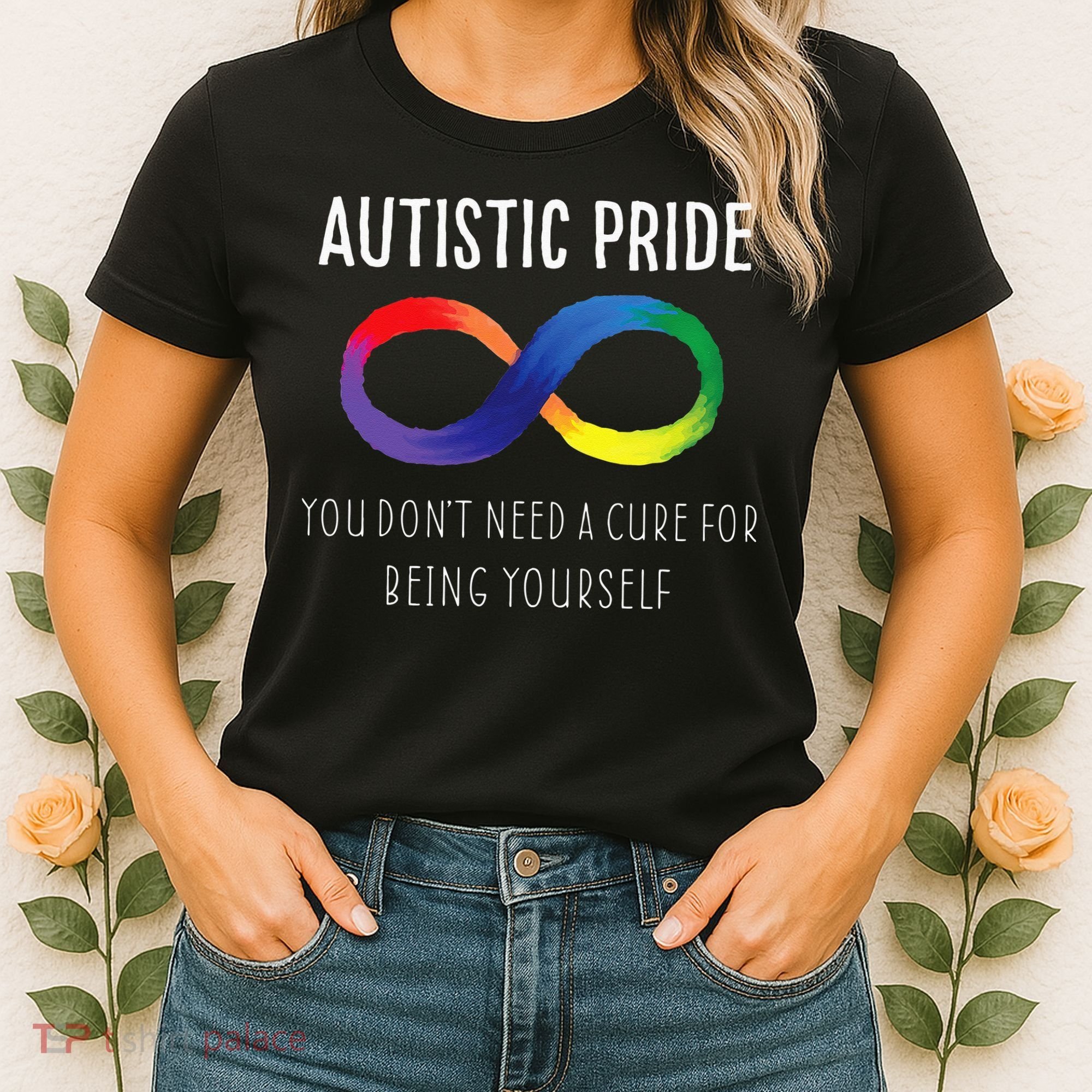Autistic Pride Autism Awareness Acceptance Love Heart Puzzle Women's T-Shirt
