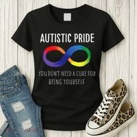 Autistic Pride Autism Awareness Acceptance Love Heart Puzzle Women's T-Shirt thumb 3