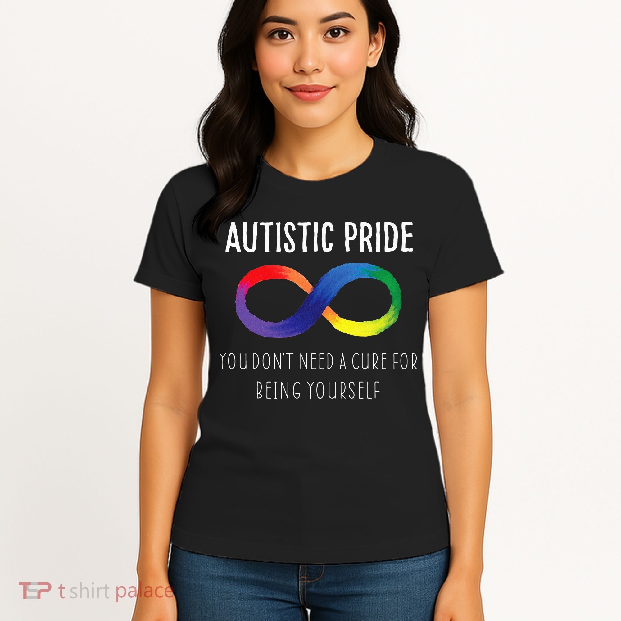 Autistic Pride Autism Awareness Acceptance Love Heart Puzzle Women's T-Shirt