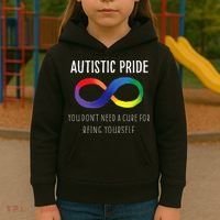 Autistic Pride Autism Awareness Acceptance Love Heart Puzzle Kids Hoodie thumb 3