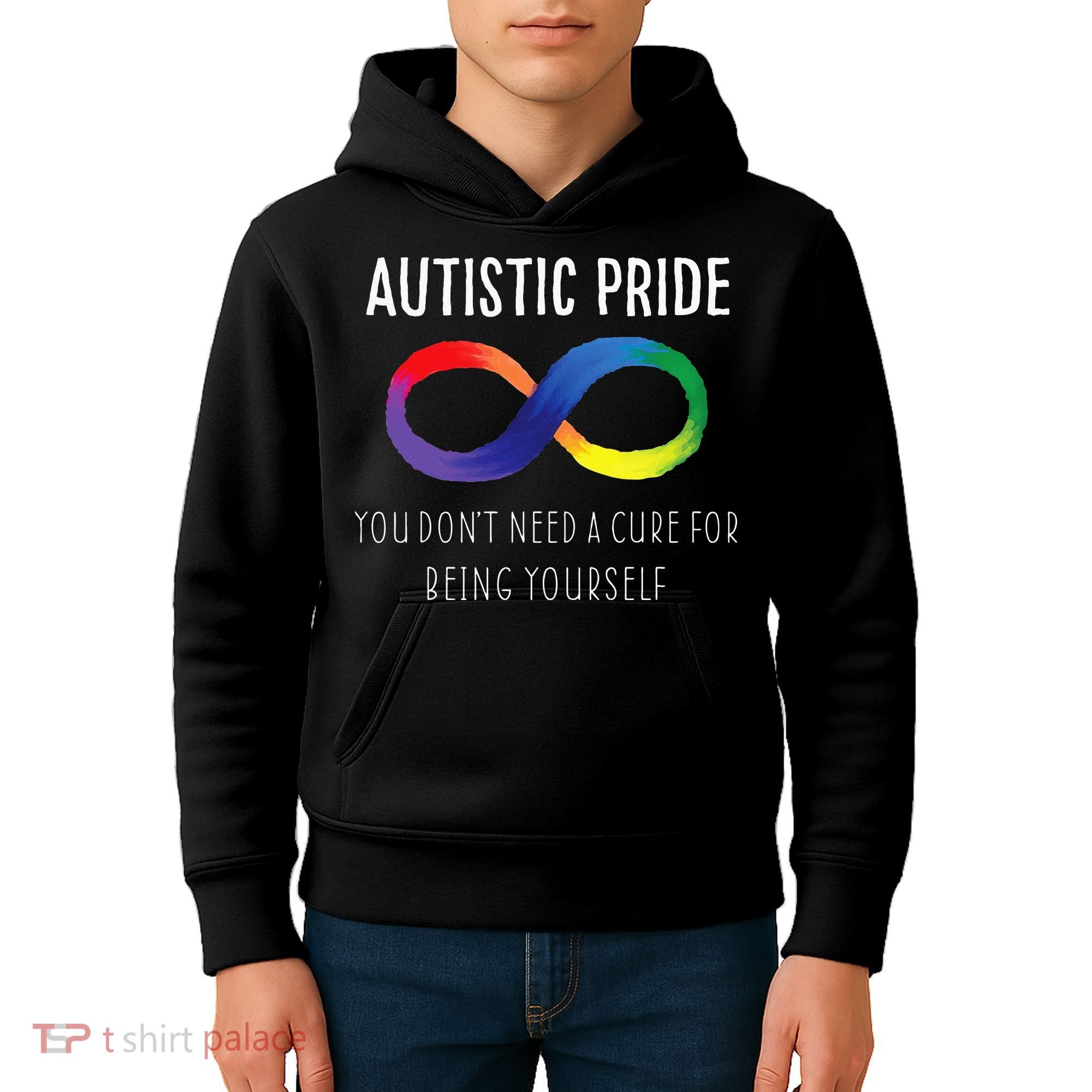 Autistic Pride Autism Awareness Acceptance Love Heart Puzzle Kids Hoodie