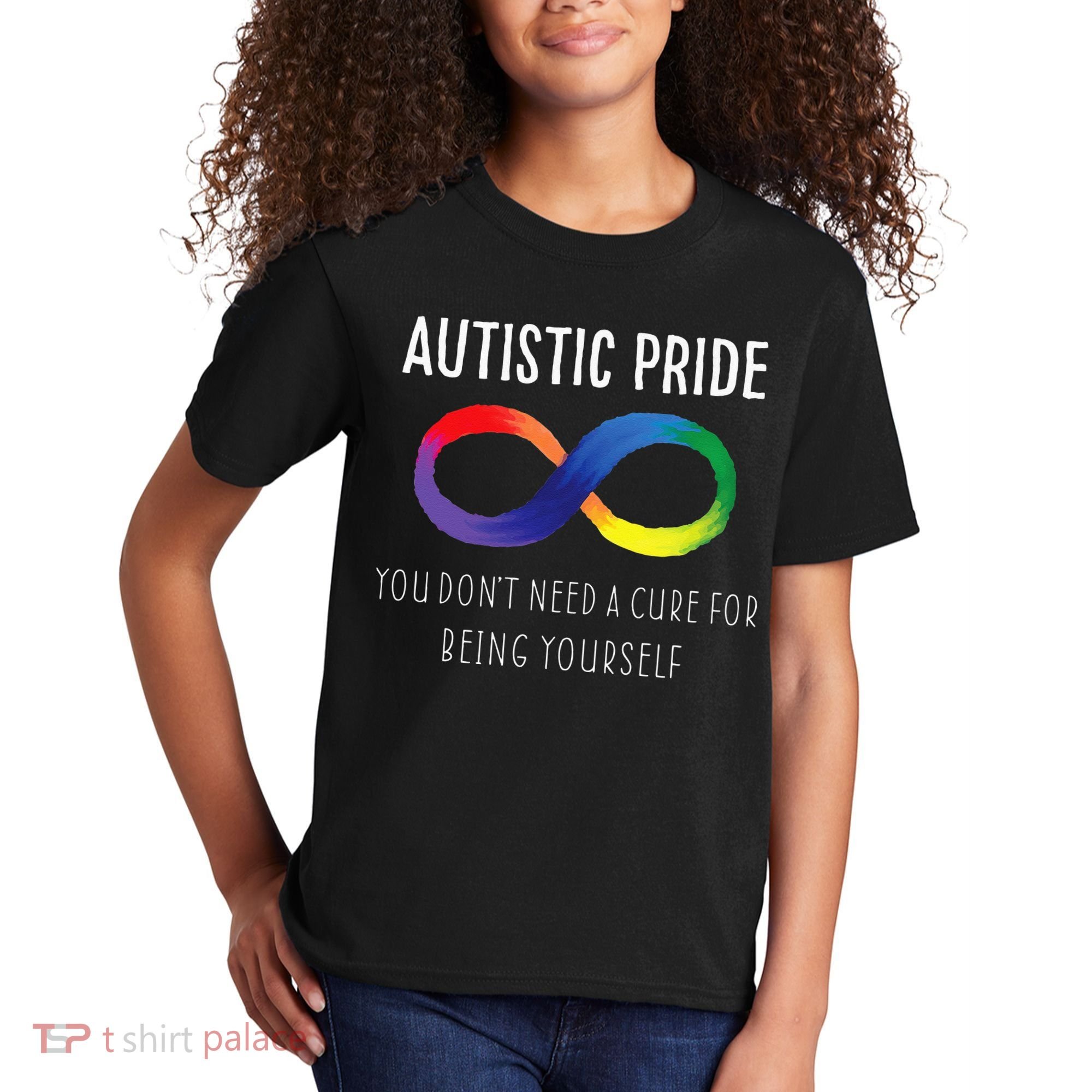 Autistic Pride Autism Awareness Acceptance Love Heart Puzzle Kids T-Shirt