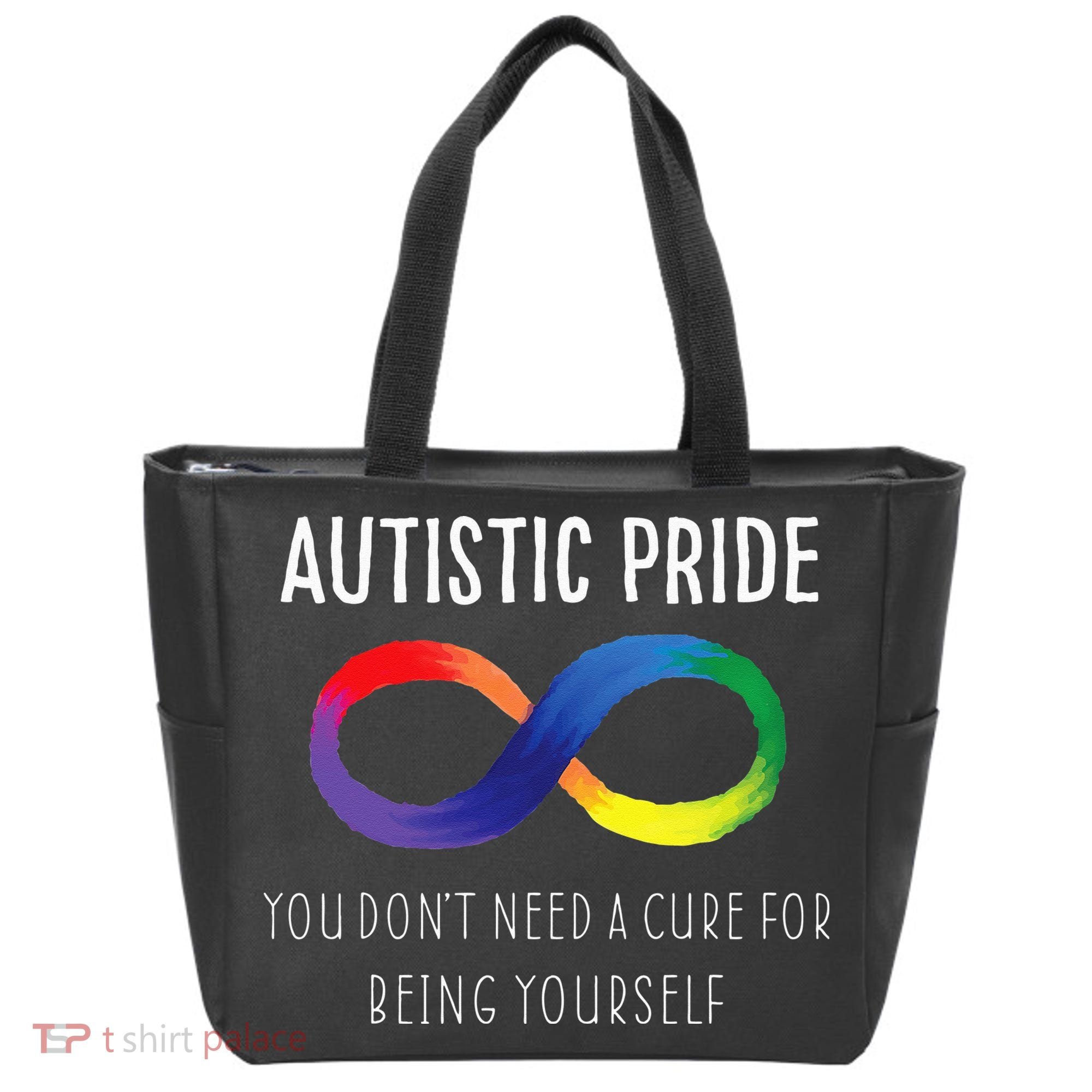 Autistic Pride Autism Awareness Acceptance Love Heart Puzzle Tote Bag