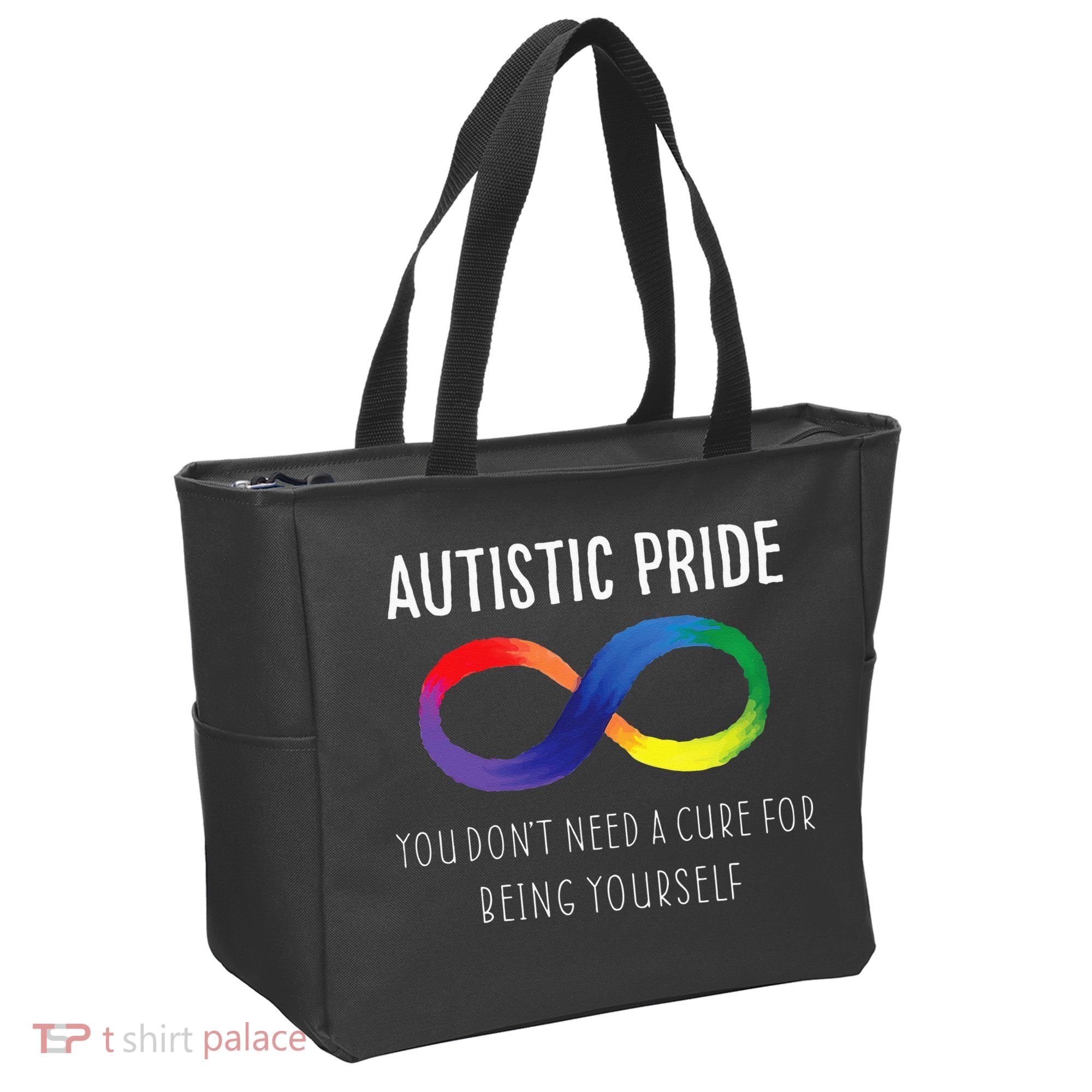 Autistic Pride Autism Awareness Acceptance Love Heart Puzzle Tote Bag