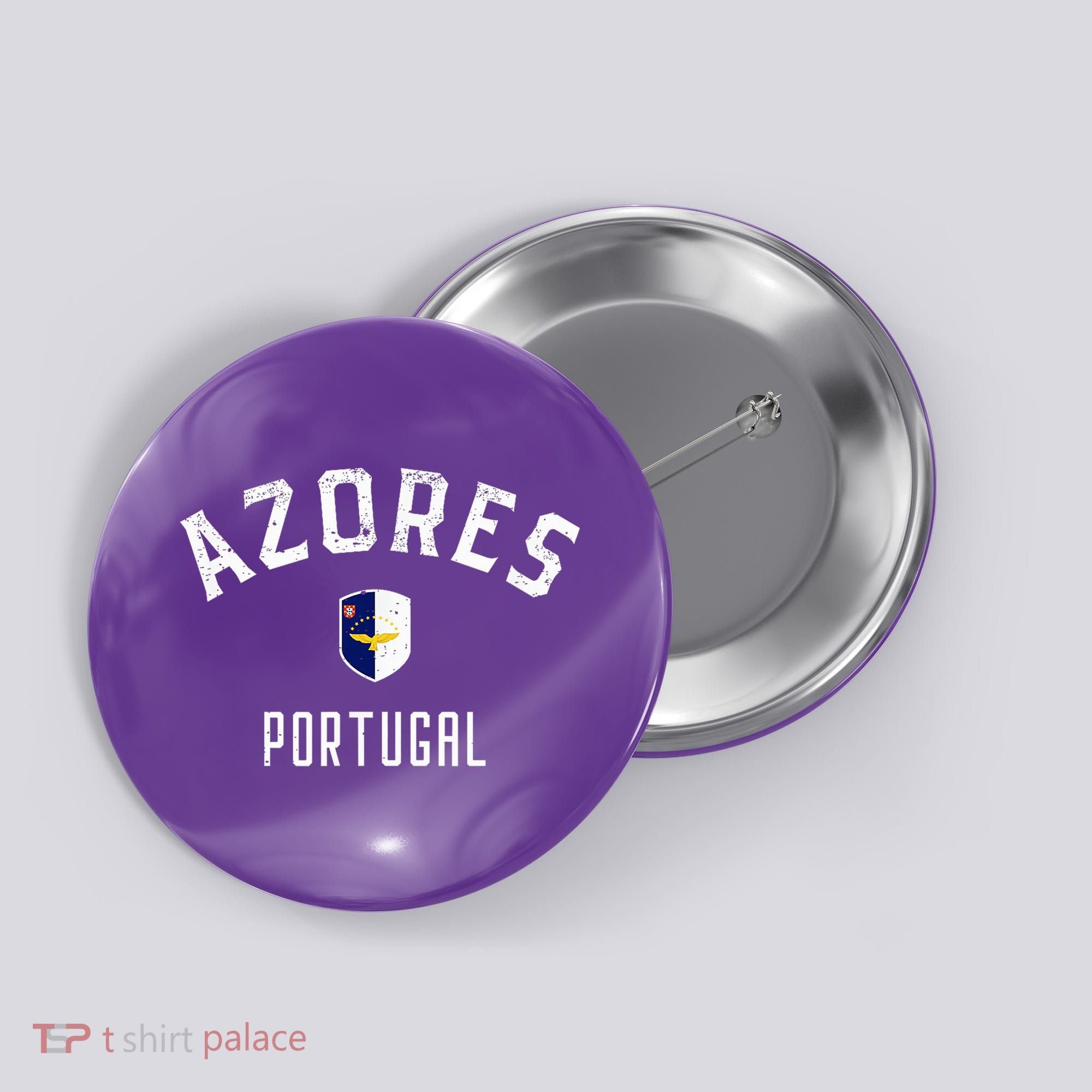 Azores Portugal - Azores Flag Button