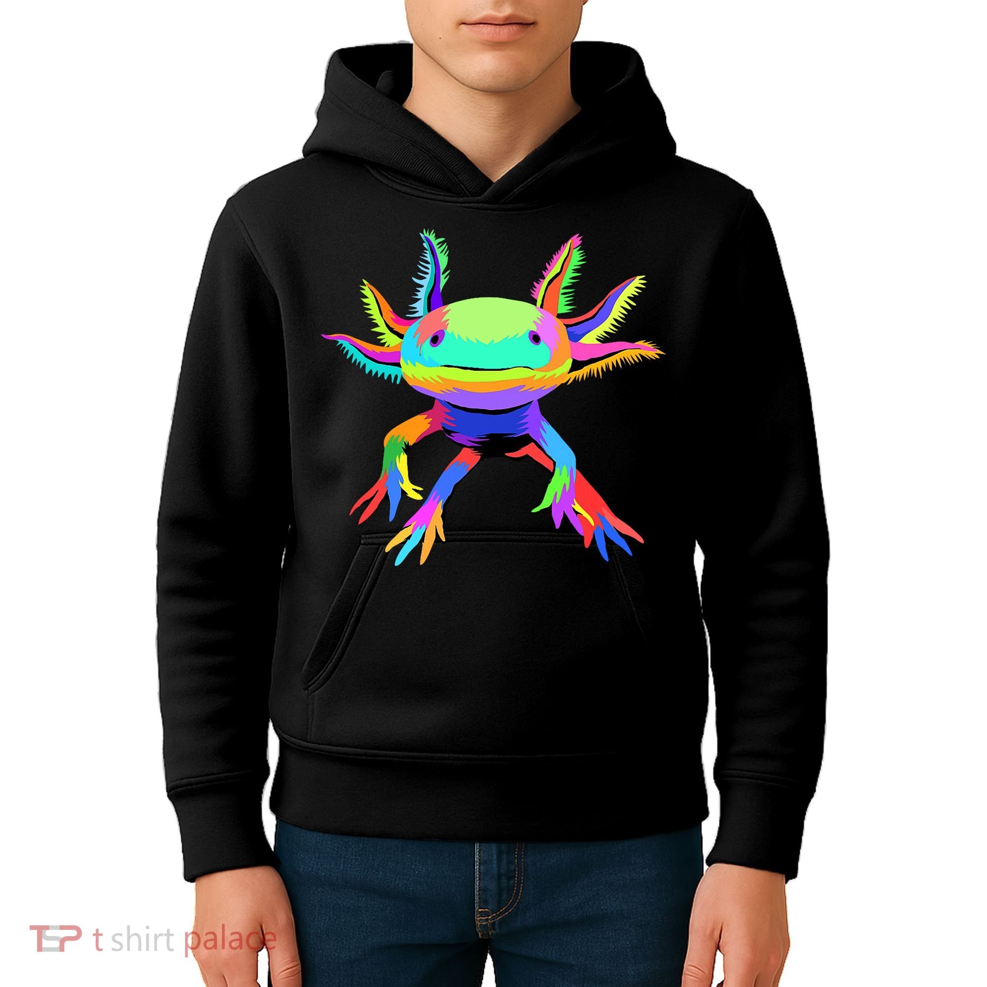 Axolotl Pop Art Axolotl Animal Axolotl Lover Kids Hoodie