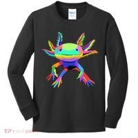 Axolotl Pop Art Axolotl Animal Axolotl Lover Kids Long Sleeve Shirt thumb 0