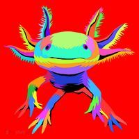 Axolotl Pop Art Axolotl Animal Axolotl Lover Santa Hat thumb 1