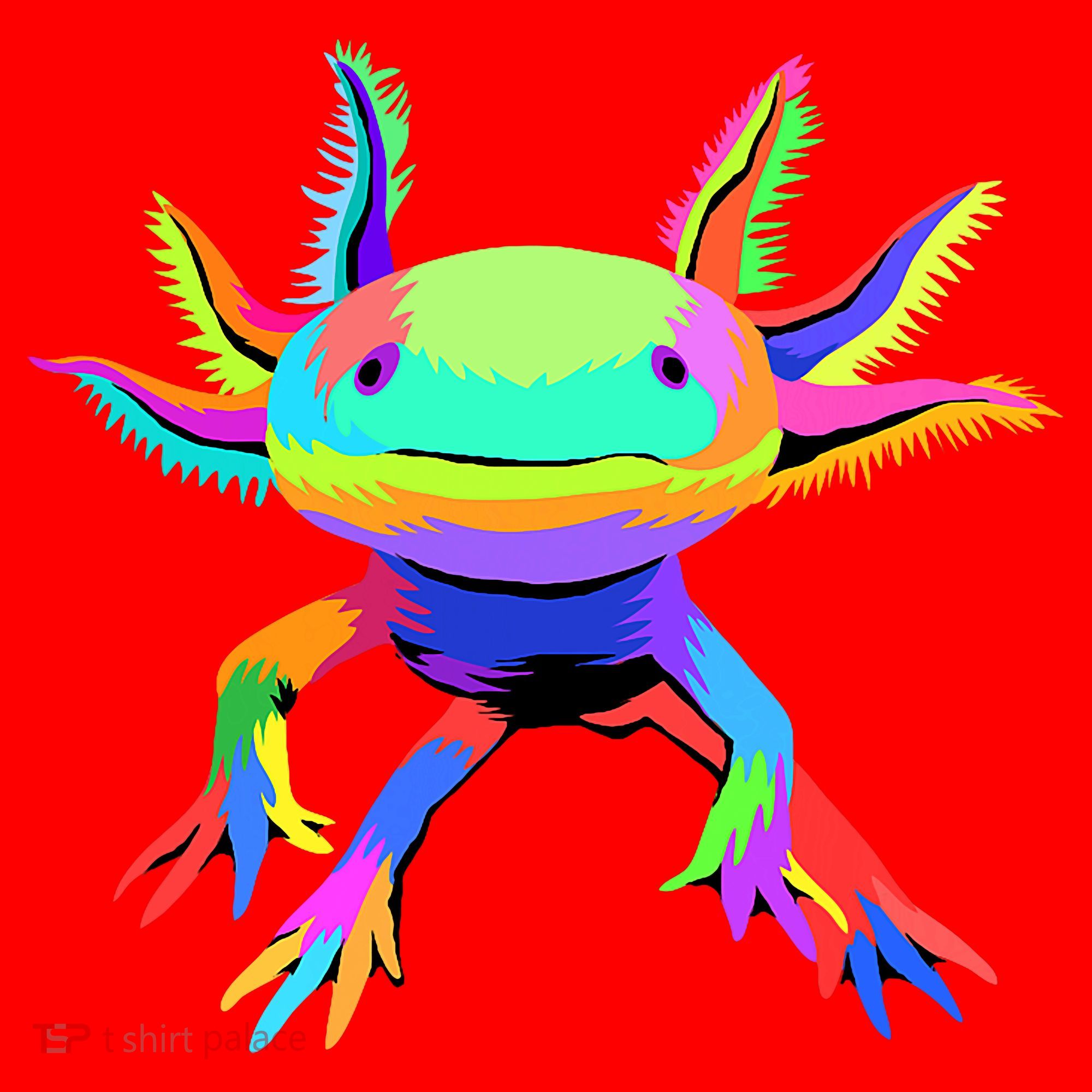 Axolotl Pop Art Axolotl Animal Axolotl Lover Santa Hat