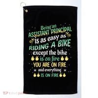 Administrative Professional Assistant Principal Teacher Funny Gift Golf Towel thumb 0