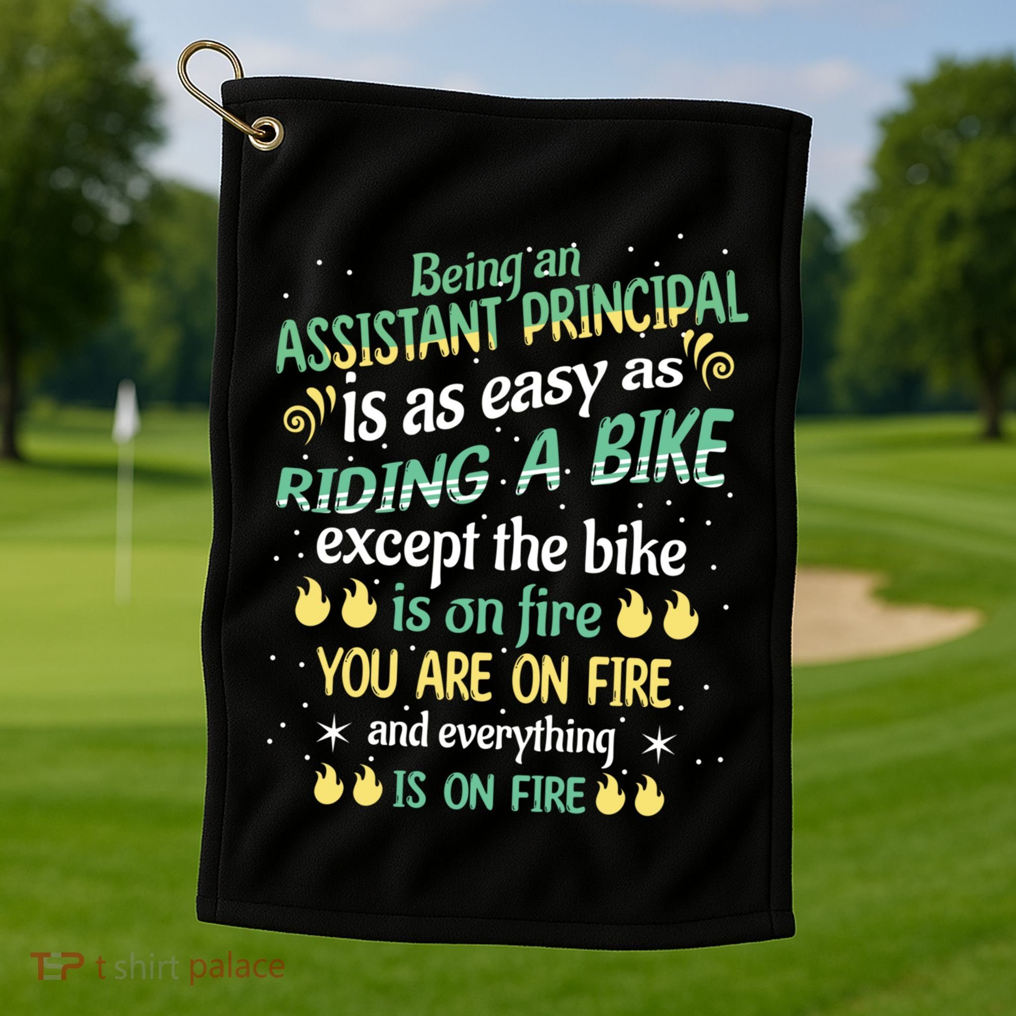 Administrative Professional Assistant Principal Teacher Funny Gift Golf Towel