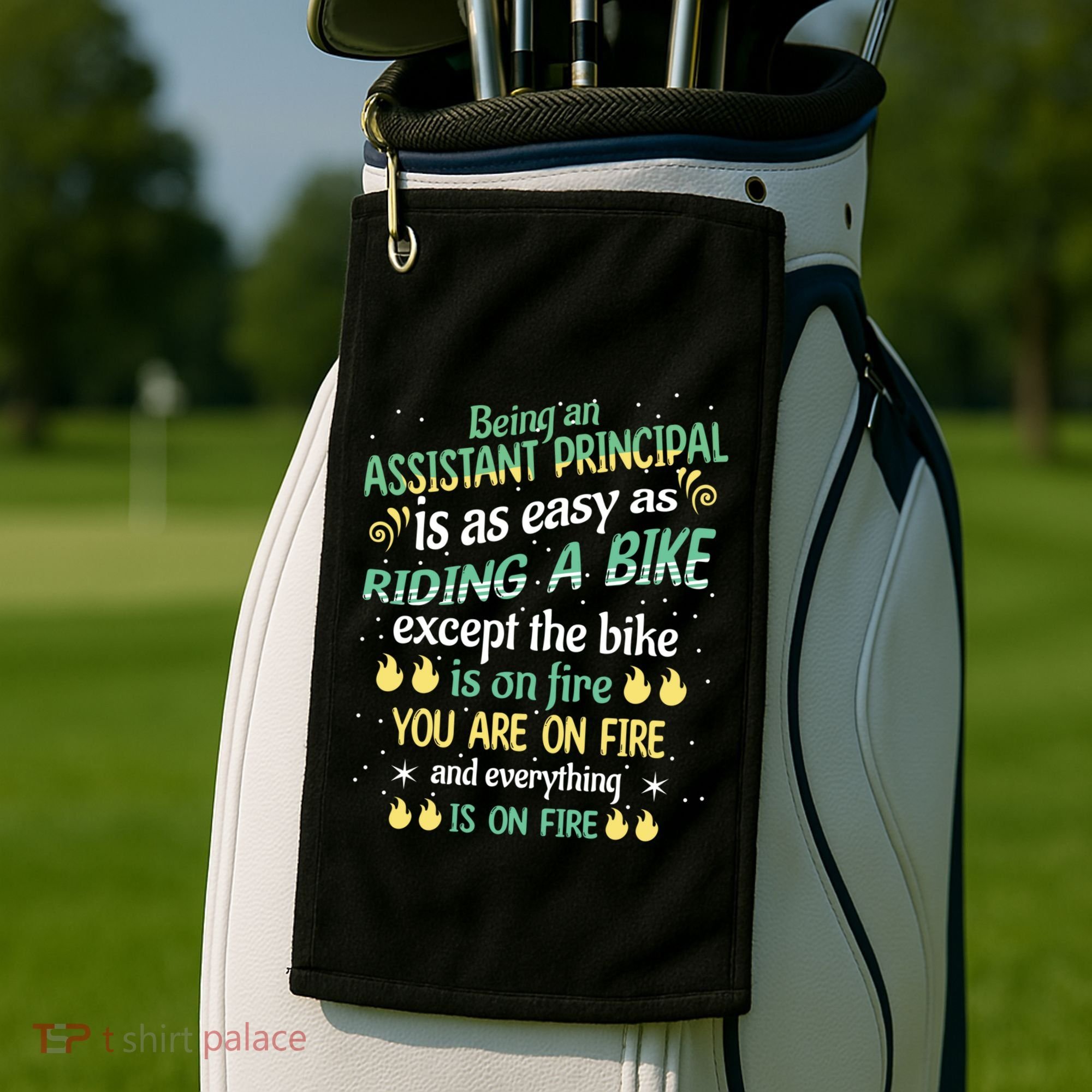 Administrative Professional Assistant Principal Teacher Funny Gift Golf Towel