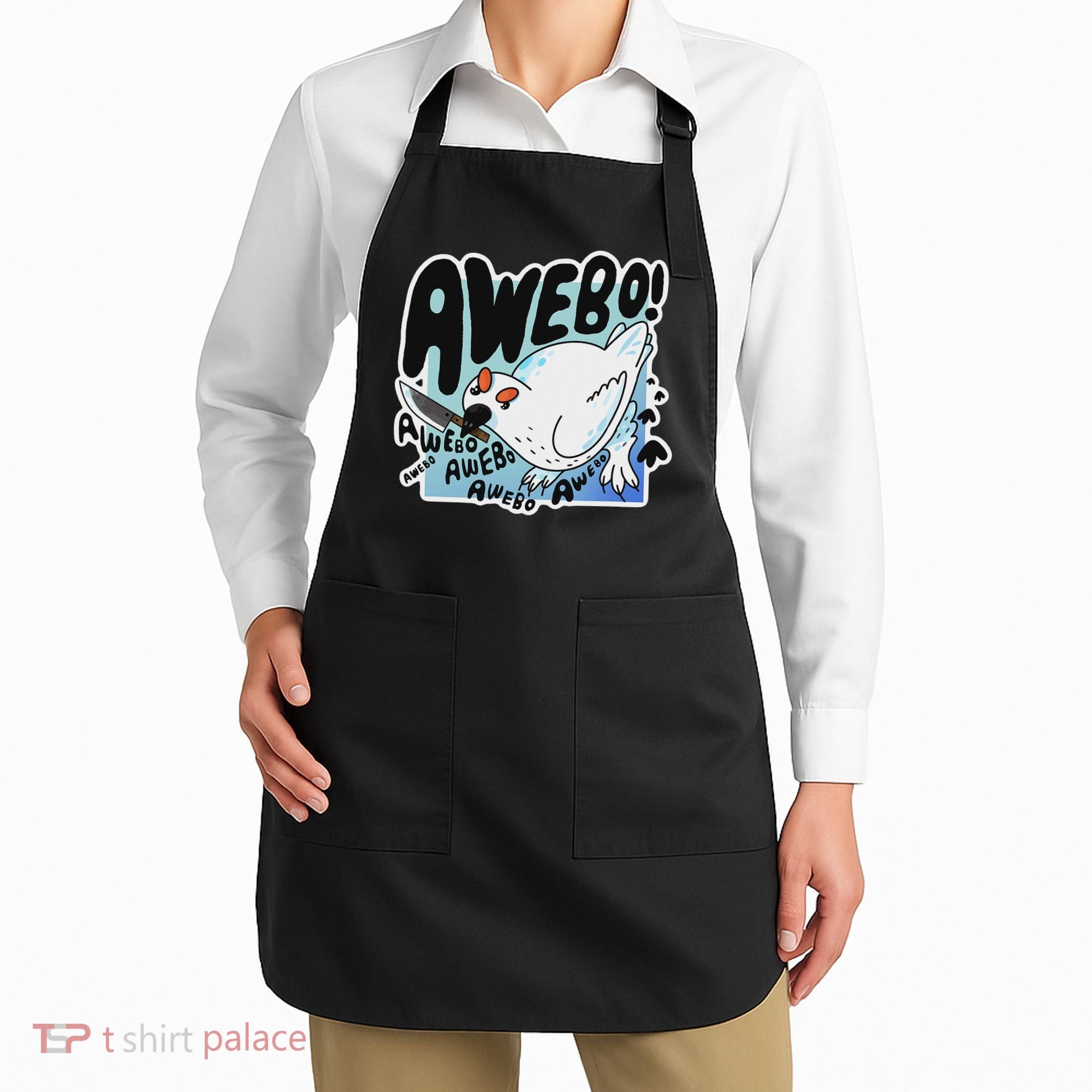 Awebo Ptarmigan Arctic Cute Bird Internet Meme Funny Chicken Apron