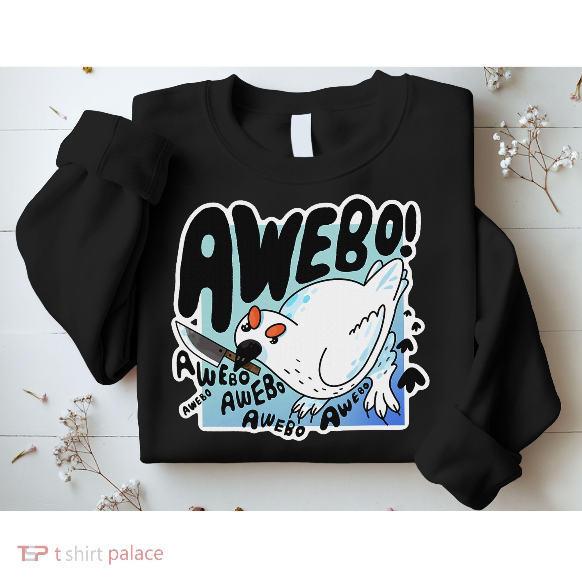 Awebo Ptarmigan Arctic Cute Bird Internet Meme Funny Chicken Sweatshirt