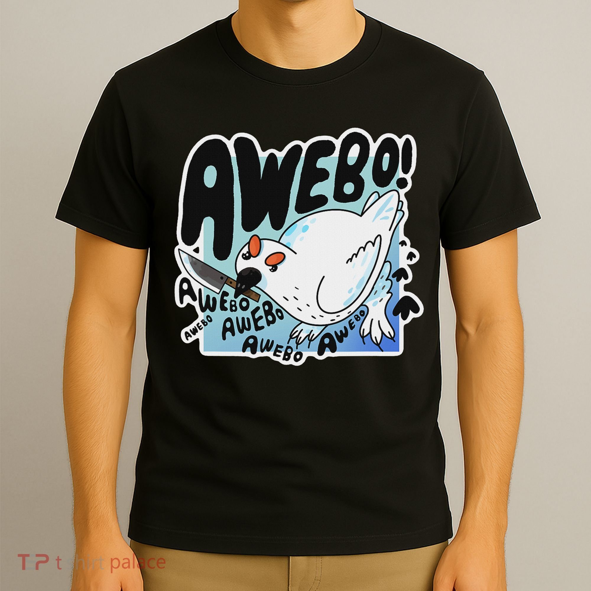 Awebo Ptarmigan Arctic Cute Bird Internet Meme Funny Chicken T-Shirt