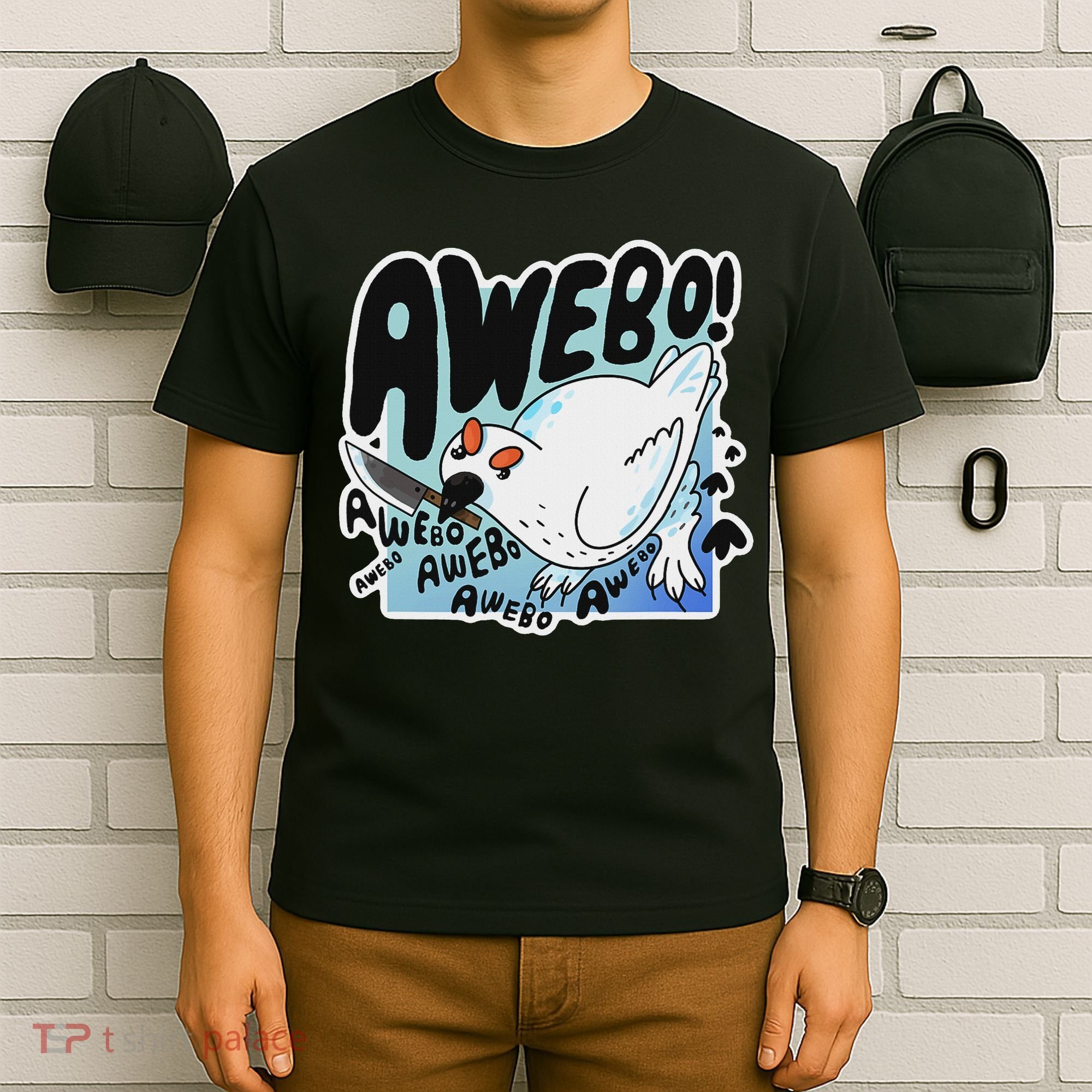 Awebo Ptarmigan Arctic Cute Bird Internet Meme Funny Chicken T-Shirt