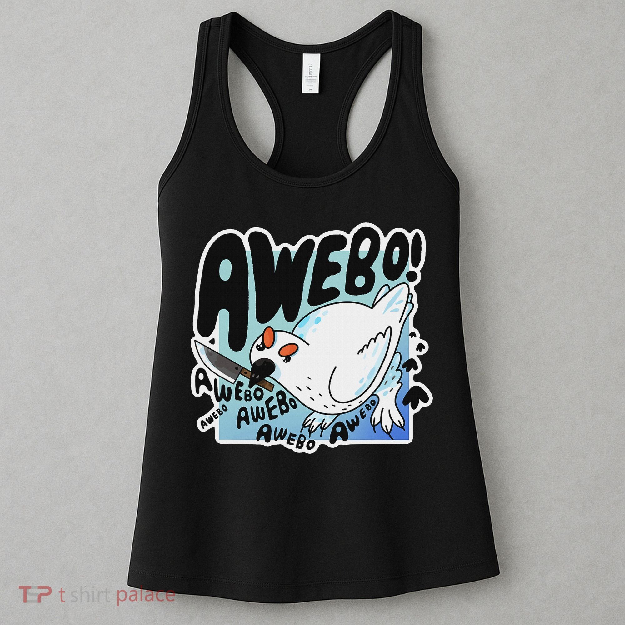 Awebo Ptarmigan Arctic Cute Bird Internet Meme Funny Chicken Women's Tank Top