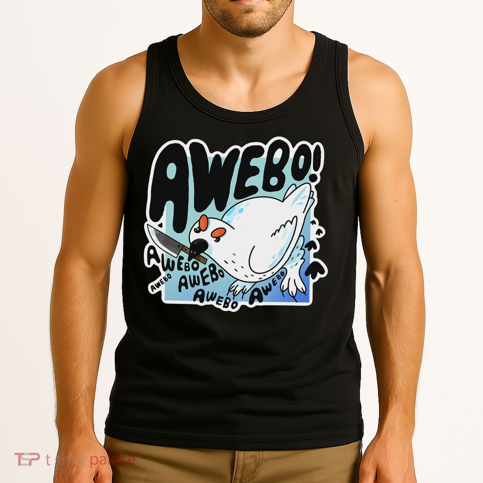 Awebo Ptarmigan Arctic Cute Bird Internet Meme Funny Chicken Tank Top