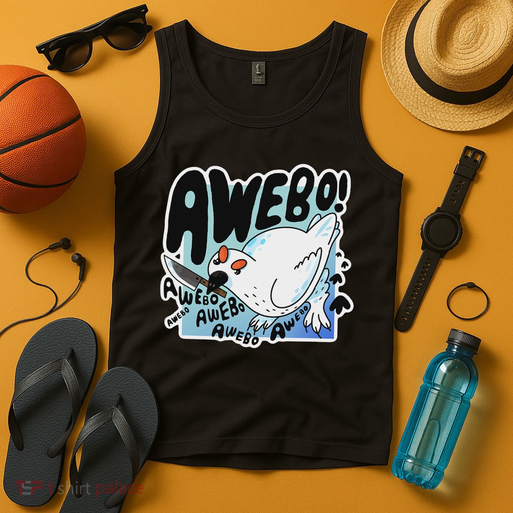 Awebo Ptarmigan Arctic Cute Bird Internet Meme Funny Chicken Tank Top
