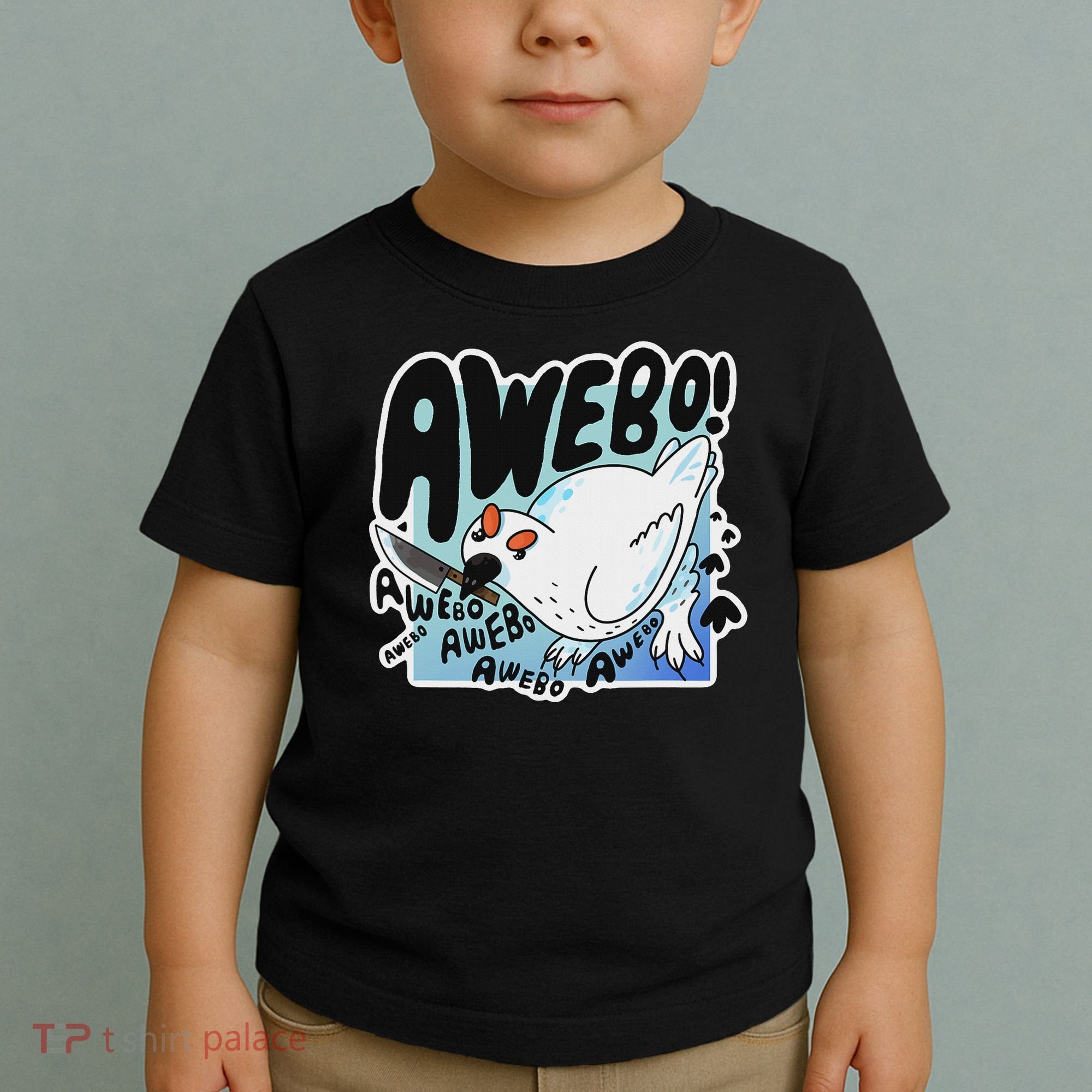 Awebo Ptarmigan Arctic Cute Bird Internet Meme Funny Chicken Toddler T-Shirt