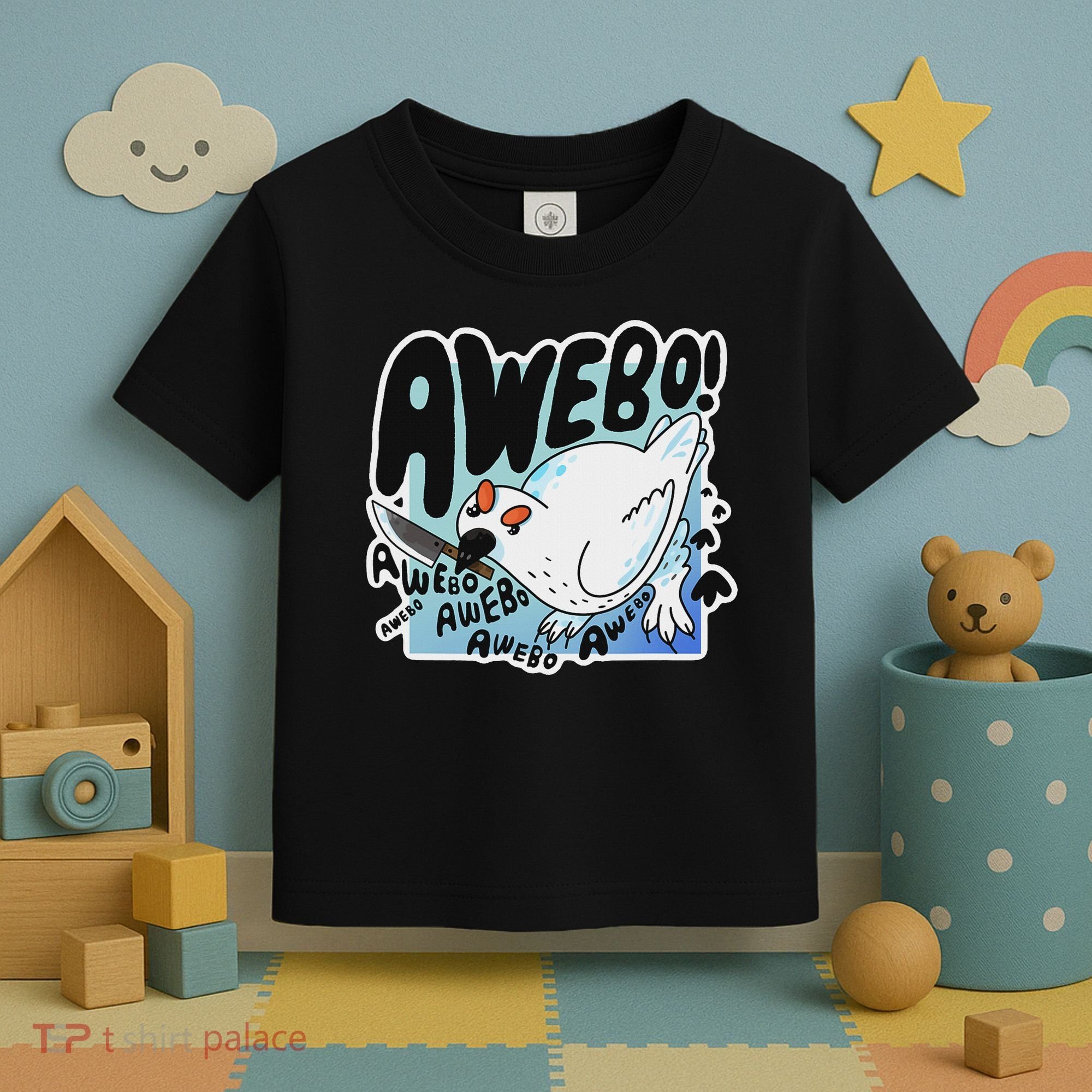 Awebo Ptarmigan Arctic Cute Bird Internet Meme Funny Chicken Toddler T-Shirt