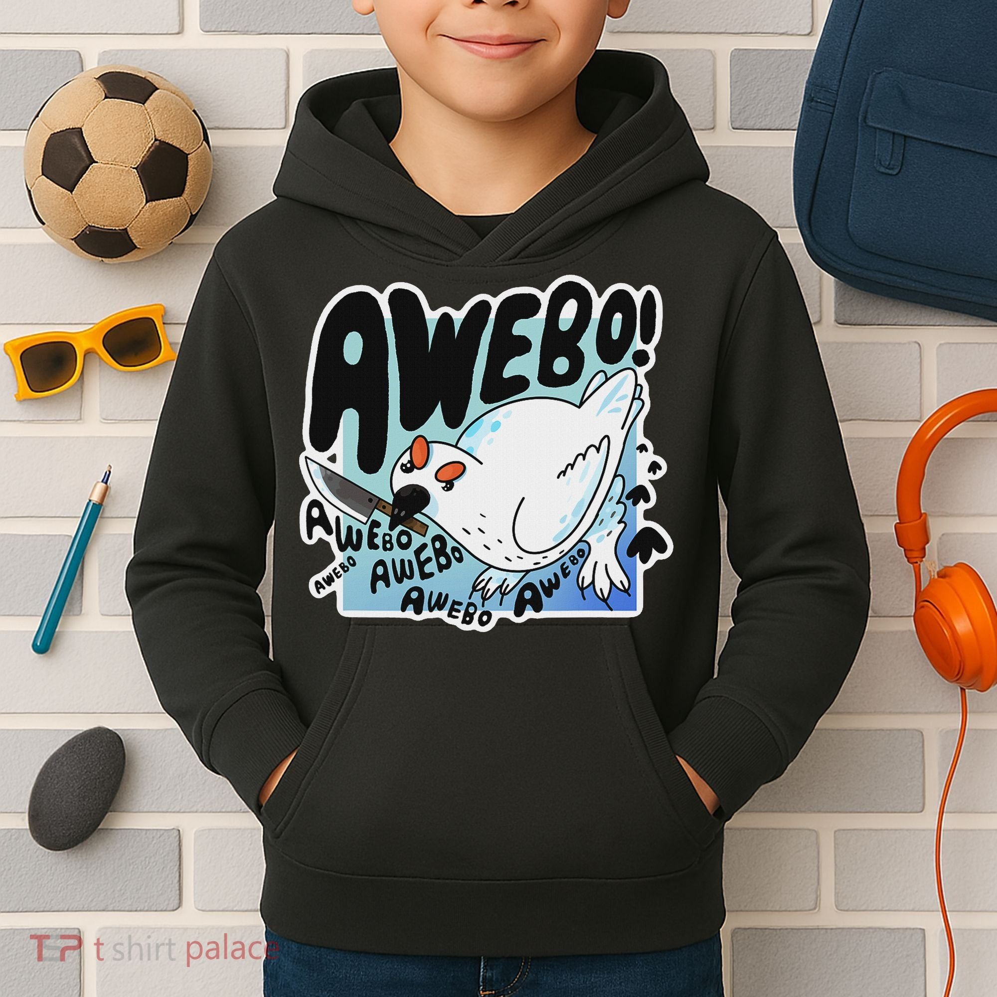 Awebo Ptarmigan Arctic Cute Bird Internet Meme Funny Chicken Kids Hoodie