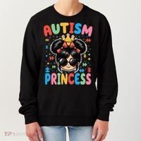 Autism Princess Afro Bow Daughter Autism Awareness Women's Sweatshirt thumb 0