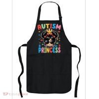Autism Princess Afro Bow Daughter Autism Awareness Apron thumb 0