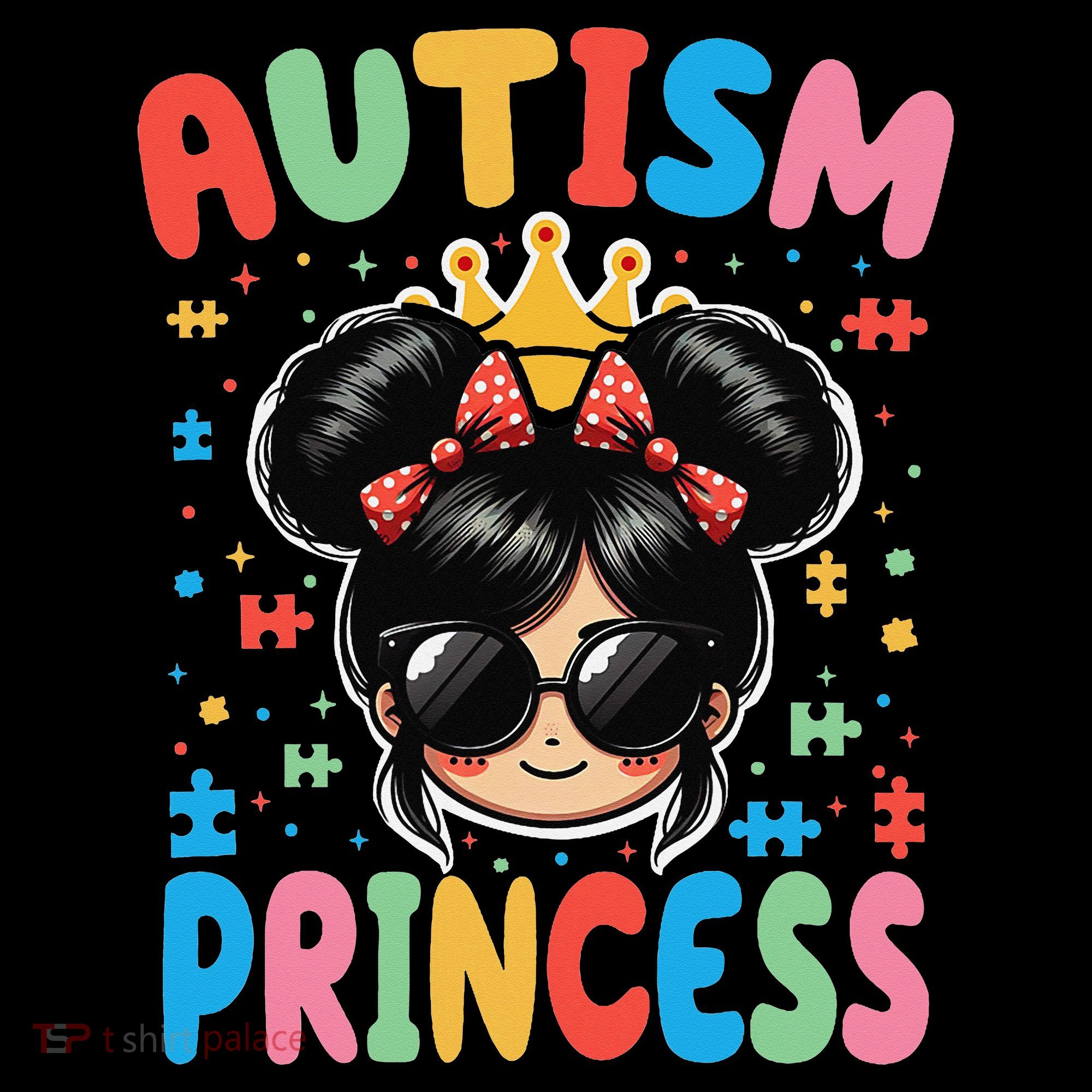 Autism Princess Afro Bow Daughter Autism Awareness Coffee Mug