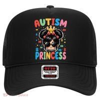 Autism Princess Afro Bow Daughter Autism Awareness Hat thumb 0