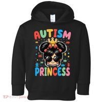 Autism Princess Afro Bow Daughter Autism Awareness Toddler Hoodie thumb 0