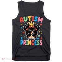 Autism Princess Afro Bow Daughter Autism Awareness Tank Top thumb 0