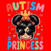 Autism Princess Afro Bow Daughter Autism Awareness Santa Hat thumb 1