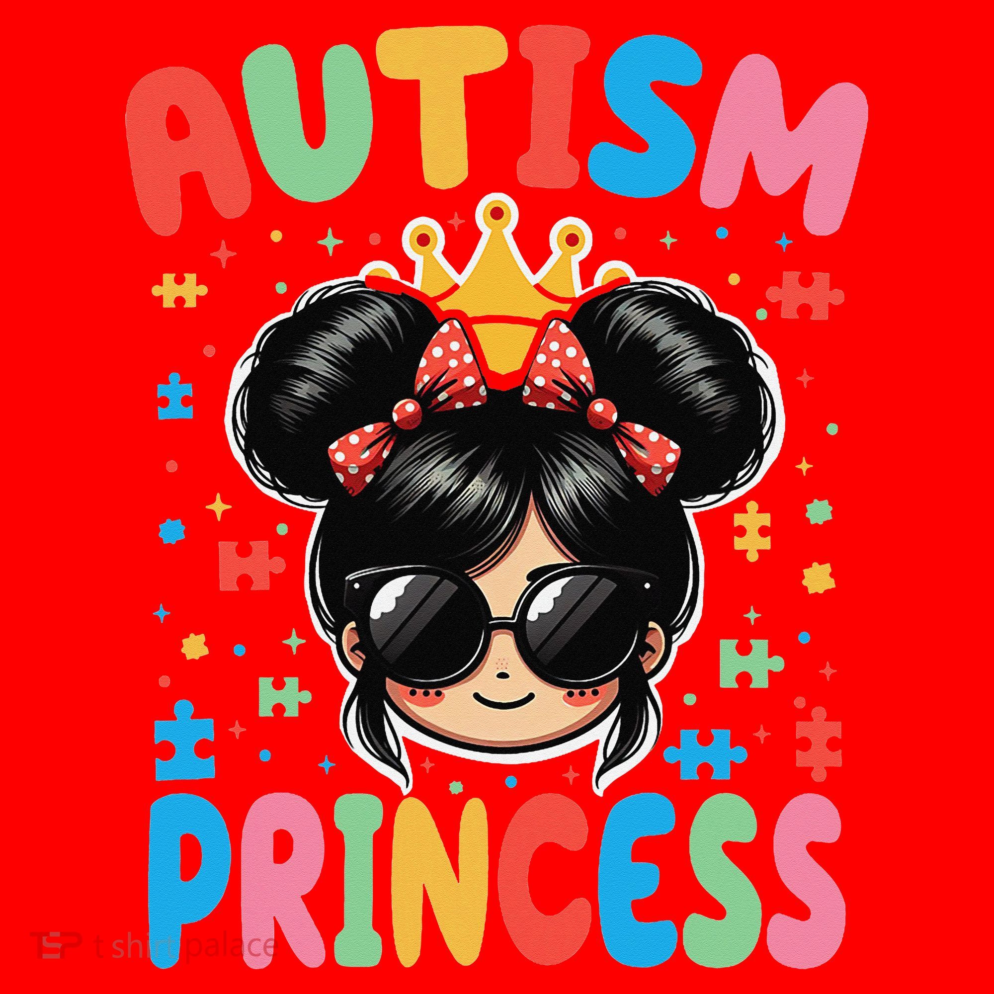 Autism Princess Afro Bow Daughter Autism Awareness Santa Hat