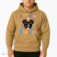 Autism Princess Afro Bow Daughter Autism Awareness Hoodie thumb 2