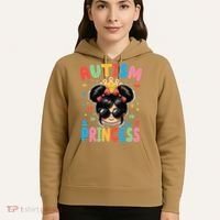 Autism Princess Afro Bow Daughter Autism Awareness Hoodie thumb 5