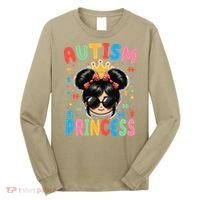 Autism Princess Afro Bow Daughter Autism Awareness Long Sleeve Shirt thumb 0