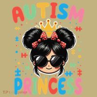 Autism Princess Afro Bow Daughter Autism Awareness Sweatshirt thumb 2