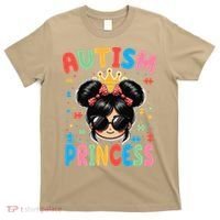 Autism Princess Afro Bow Daughter Autism Awareness T-Shirt thumb 0