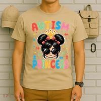 Autism Princess Afro Bow Daughter Autism Awareness T-Shirt thumb 6