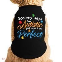 Autism Perfect Autism Awareness, Autism Puzzle Doggie Tank thumb 0