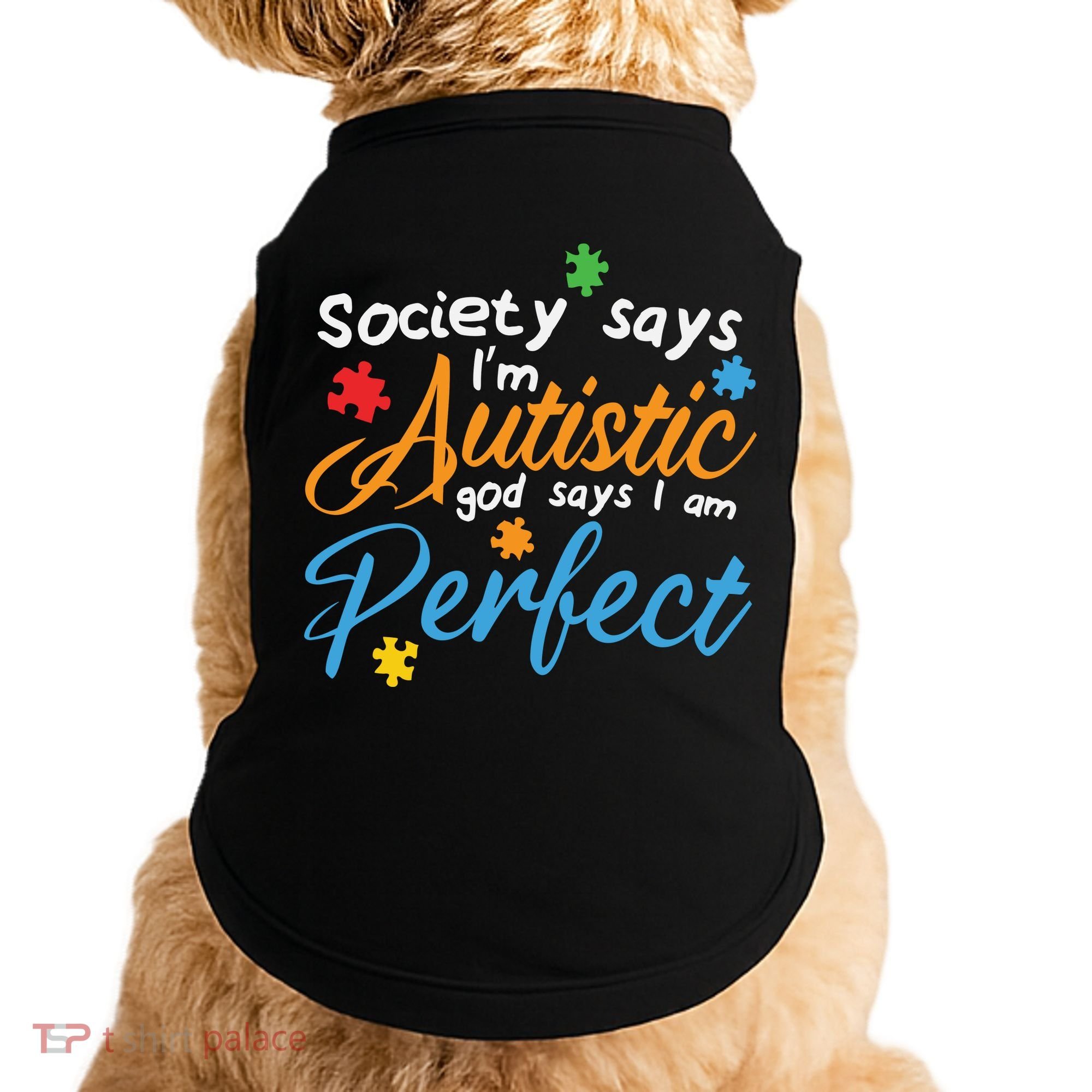 Autism Perfect Autism Awareness, Autism Puzzle Doggie Tank