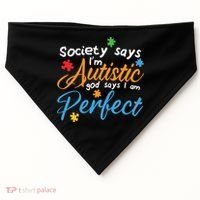 Autism Perfect Autism Awareness, Autism Puzzle USA-Made Doggie Bandana thumb 0