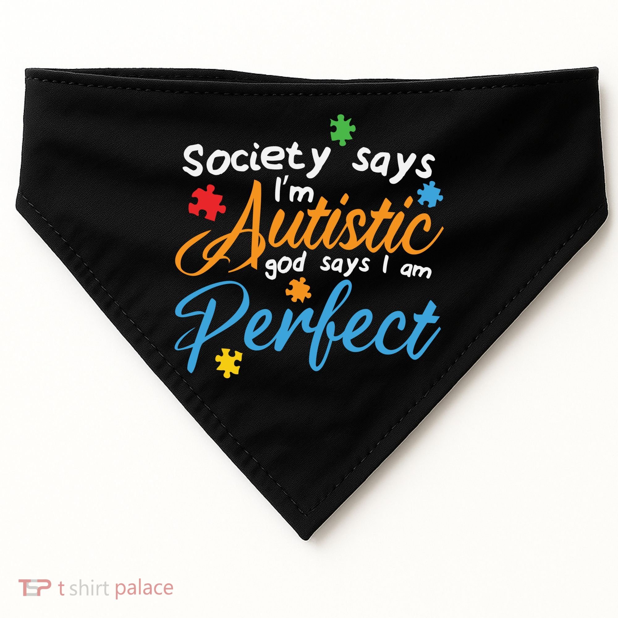 Autism Perfect Autism Awareness, Autism Puzzle USA-Made Doggie Bandana