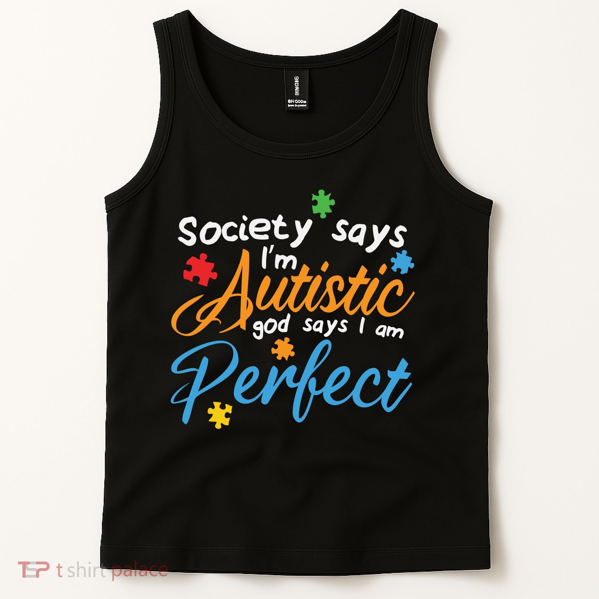 Autism Perfect Autism Awareness, Autism Puzzle Tank Top