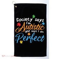 Autism Perfect Autism Awareness, Autism Puzzle Golf Towel thumb 0