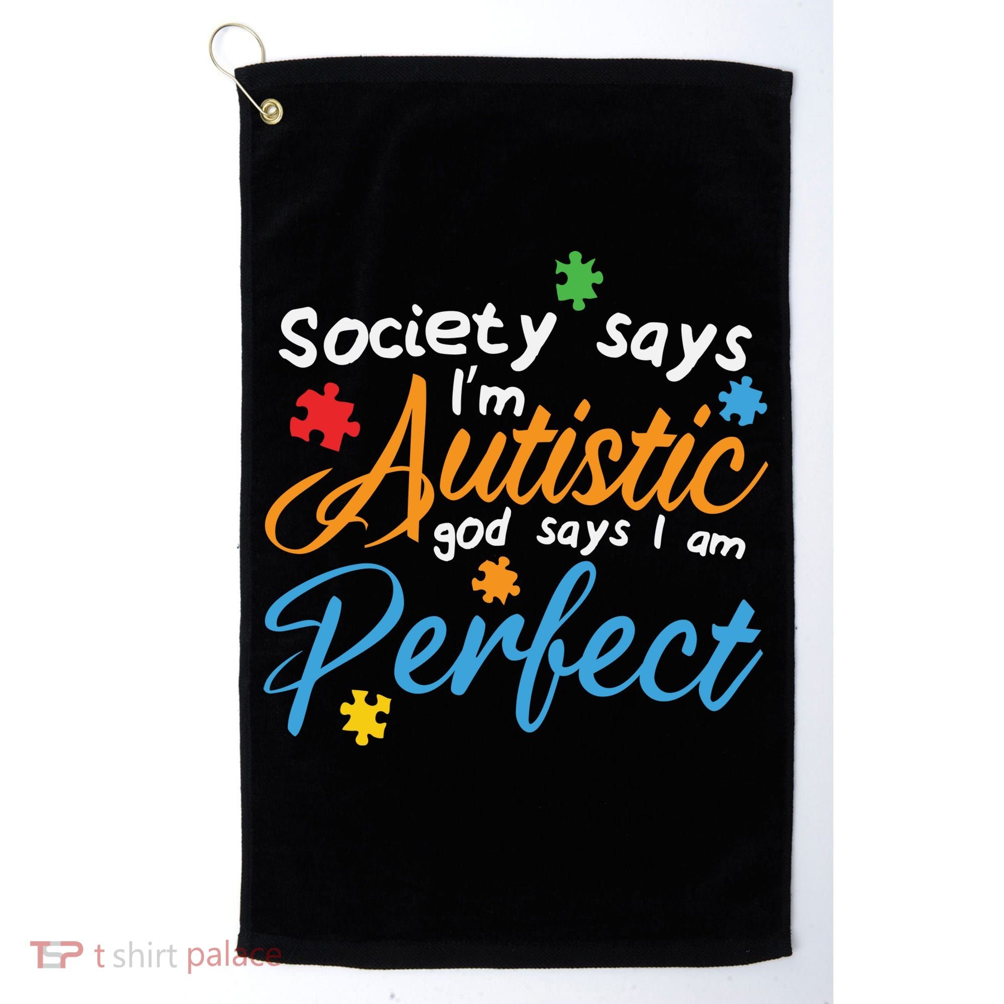 Autism Perfect Autism Awareness, Autism Puzzle Golf Towel