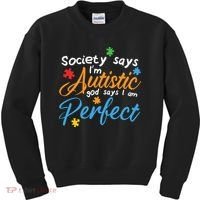 Autism Perfect Autism Awareness, Autism Puzzle Kids Sweatshirt thumb 0