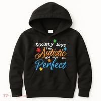 Autism Perfect Autism Awareness, Autism Puzzle Kids Hoodie thumb 0